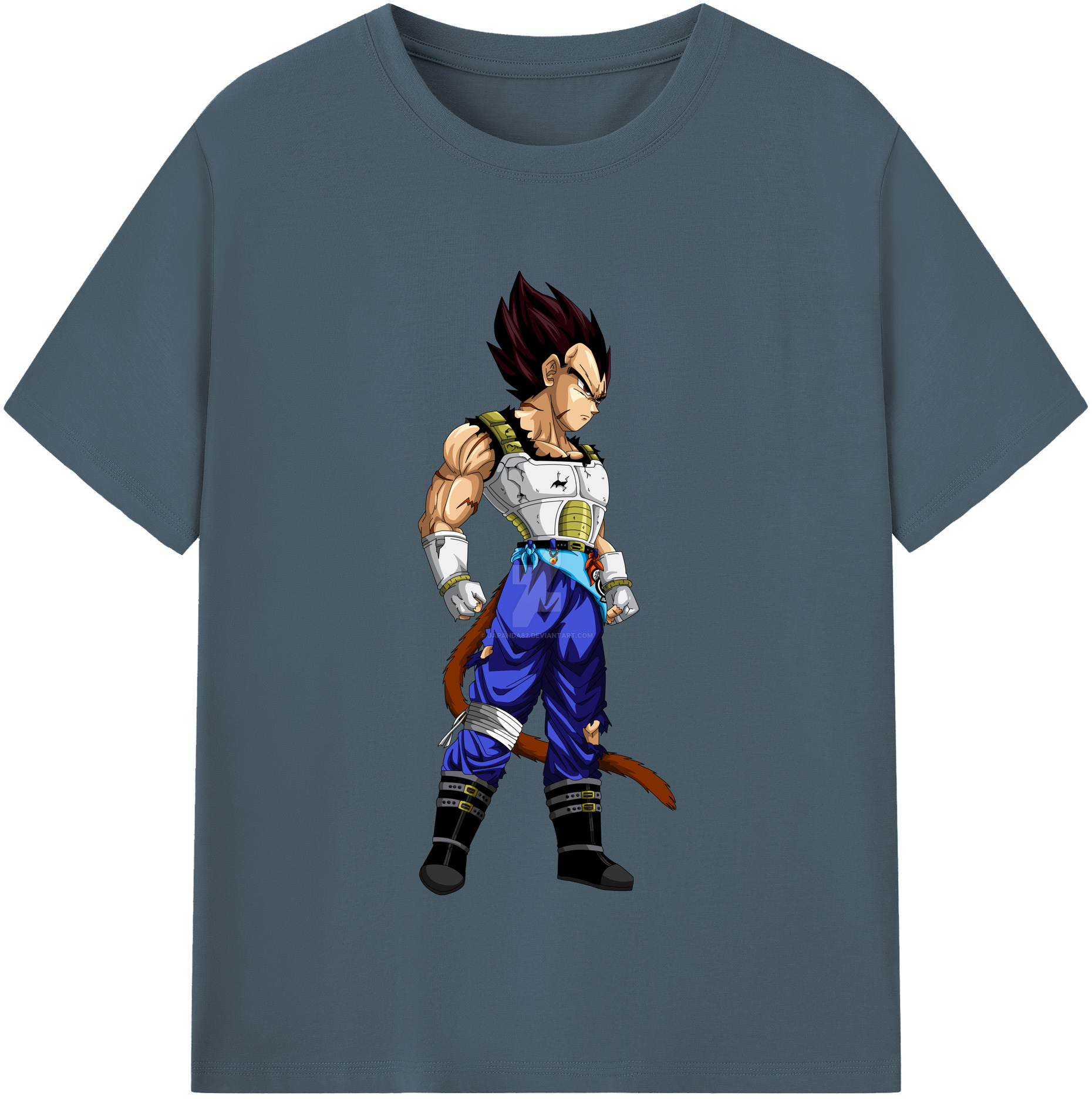 （画像用） ドラゴンボール ベジータ四世（Bejīta Yonsei）DRAGON BALL Vegeta IV 綿100％半袖Tシャツ（フロントプリント）
